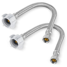 12-in Braided Toliet Hose,3/8In Comp X 7/8In Ballcock,Stainless Steel Water Supply for Toilet Hose Replacement