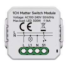 1 Gang Matter WiFi Module Home Relay Automation Breaker Work with Homekit Smartthings Alexa Home 1CH