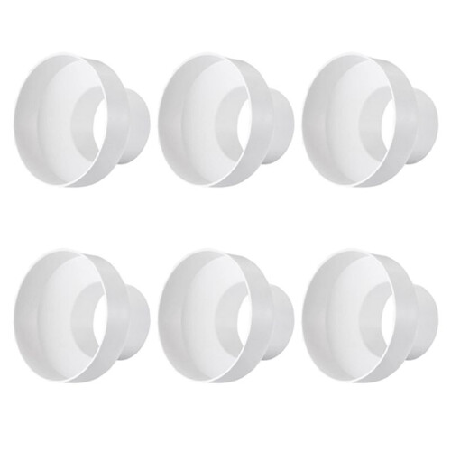 6X Ventilation Pipe Reducer Adapter Pipe Air Duct Adapter Pipe Connector for Inline Ventilation System(150-100mm)