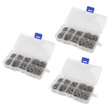 2400 Pezzi in Acciaio Inox Vite Autofilettante Assortimento Kit Lock Nut Legno Nail Filettatura Imposta M2