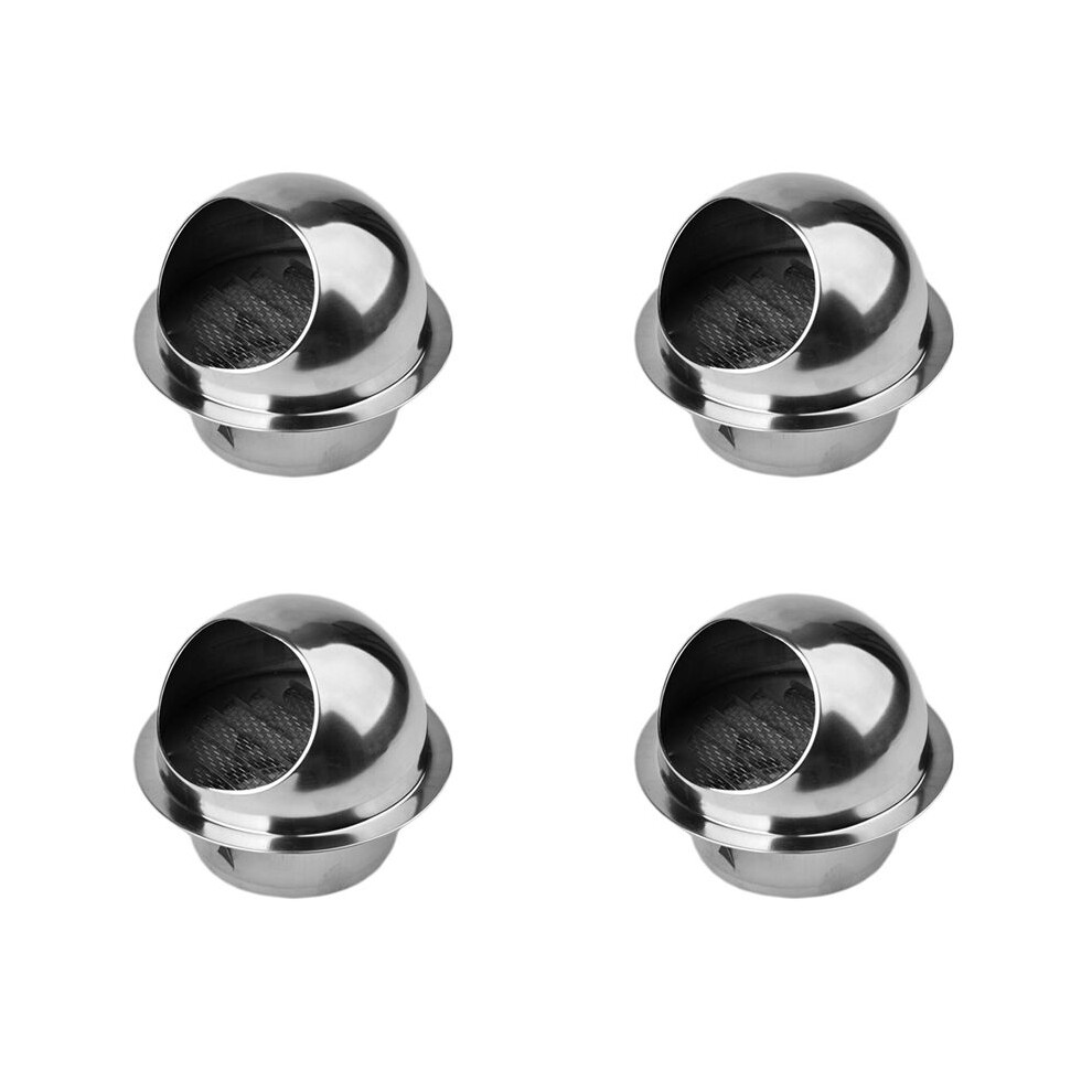 4X 304 Stainless Steel Air Vent Round Grille Ventilation Cover Wall Vent Outlet 4 Inch 4712778225351