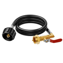 Propane Refill Adapter for 1 Lb Tanks, 3.5 FT Propane Tank Refill Adapter Hose with Safety Shutoff Valve