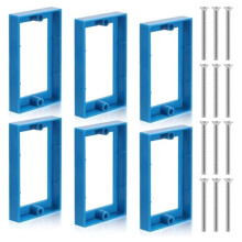 6 Stuks 1/2 Inch Enkele Bende Stopcontactdoosverlengers, Elektrische Stopcontactverlengdoos met 12 Schroeven Stopcontactverlenger