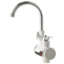 Electric Hot Cold Mixer Tap 3000W Instant Heating Faucet 360 Degree Rotation Fast Heating Tap Digital Kitchen Bathroom EU Plug