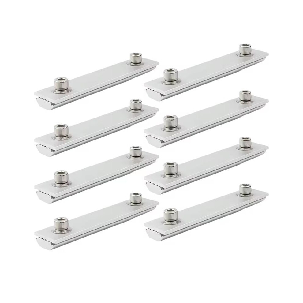 8Pcs 14Cm Solar Panel Mounts Pv Bracket Rails Connectors Photovoltaic Support Sliver Mounts Solar Power Supplies 4714017321145