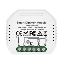 Módulo de Interruptor Inteligente Zigbee, Interruptor de Cortina com Dimerização Unidirecional, Controle Remoto Por Aplicativo para Alexa,