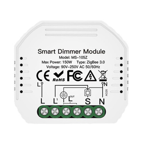 Zigbee  Module 1-Way Dimming Curtain  App Remote Control for Alexa  Home Voice Control
