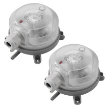 2X Interrupteur de Pression Différentiel D'Air Interrupteur D'Air -Pression Réglable de 30-300Pa 1K-5Kpa