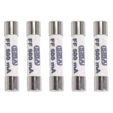 5X 1000V 500MA 6.3 x 32mm Blanc Fusible en Ceramique pour La Protection Multimetre Contre Les Surcharges Et Les Courts-Circuits