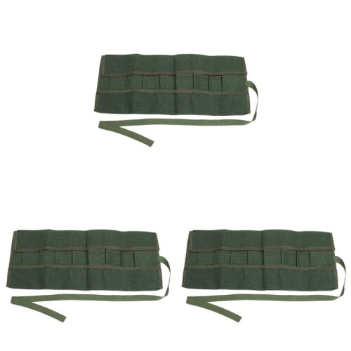 3pcs 600x430Mm Japanese Bonsai Tools Storage Package Roll Bag Canvas Tool Set Case