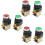 6Pcs 22mm Mount 10A 380V DPST Red Green Momentary Push Button 1