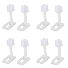 8pcs DIY Plastic Toilet  Screws Fixings Fit Toilet Seats Hinges Repair Tools Type&Size:5 4.4X2.4Cm