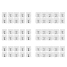 60 Packs Reusable Adhesive Hooks,Transparent Heavy Duty Wall Hooks with No Scratch, Waterproof and Oilproof
