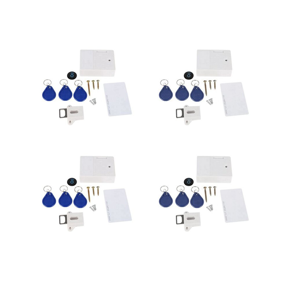 4X Digital Cabinet Intelligent Electronic Locks Invisible Sensor Lock Emid Ic Card Drawer B 4713401825191