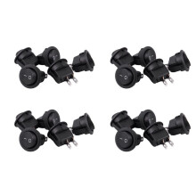 20Pcs SPST Noir Bouton Marche/Arret Tour Interrupteur A Bascule 6 A/250 V AC 10 A/125V