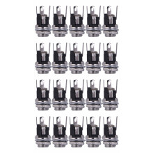 20Pcs Power Supply Jack Socket Female Panel Mount Connector 5.5X2.1mm New
