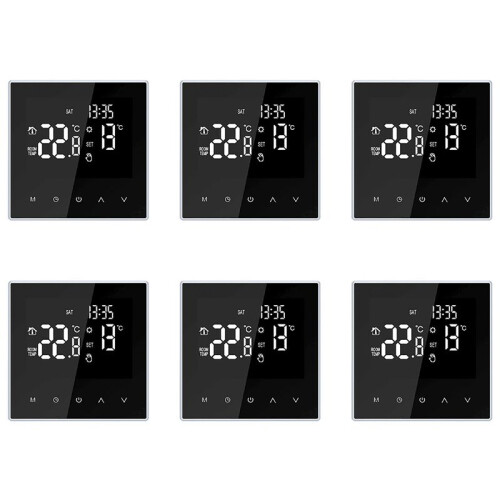 6X ME81H  Thermostat Digital Temperature Controller Circulation Programmable Electric Underfloor Heating