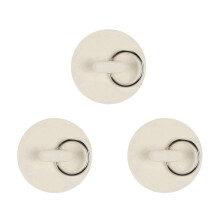 3pcs 1 3/8in White Rubber Wash Basin Bathtub Plug Sink Plug Drain Pipe Plug Sink Plug Water Plug
