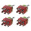4X AC 250V 15A Latching 3 Way -Off- Single Pole Double Throw Toggle  Orange 1