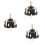 4X RKJXT1F42001 4-Standenschakelaar Autonavigatie Encoder Key Rocker  met Push  Encoder 1