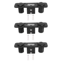 3X Flush Mount for Anderson Plug Socket Double USB Charger Socket Panel for Caravan Boat Truck