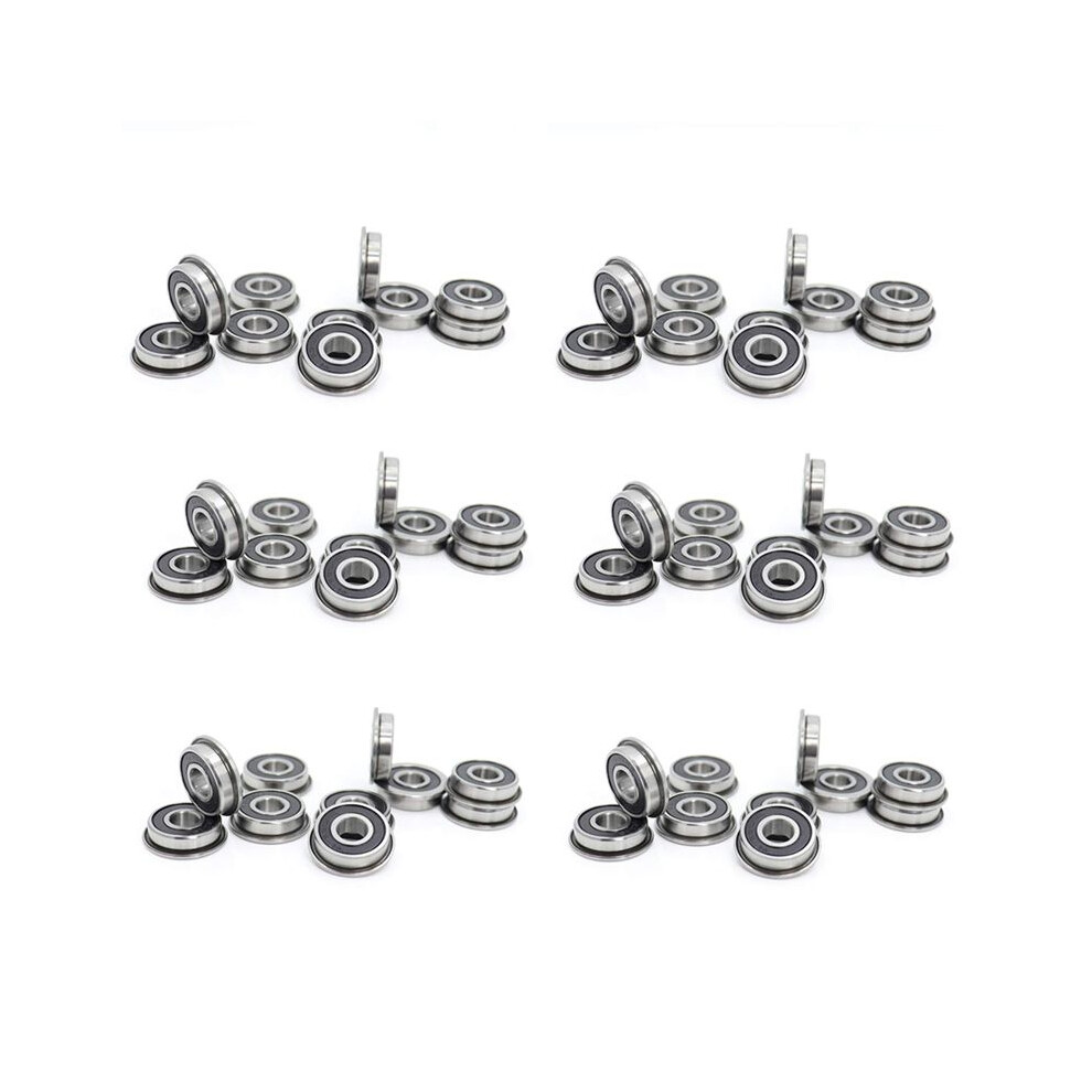 60Pcs F695-2Rs Bearing 5X13x4mm Flanged Miniature Deep Bearings F695rs For Voron Mobius 2/3 3D Printer 4712003858170