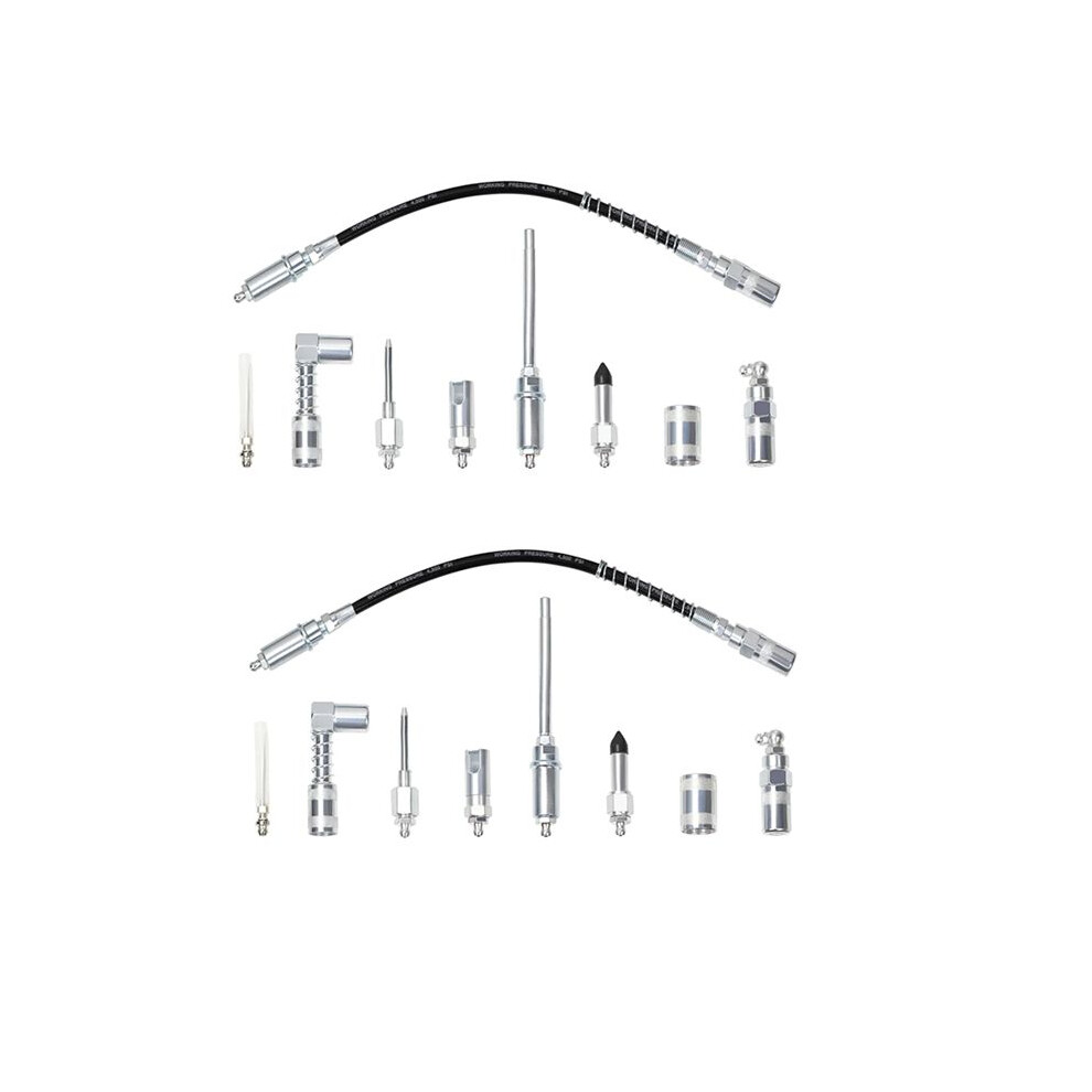 Tool Grease Tip 18-Piece Grease Coupler Kit Quick Connect Grease Fittings Complete Lube Accessories 4711090558574