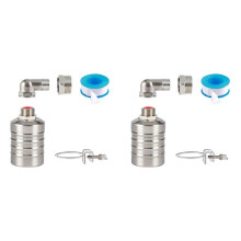 2pcs 1/2 Inch to 3/4 Inch Water Float Valve,304 Stainless Steel Fully Automatic Water Level Control Float Valve
