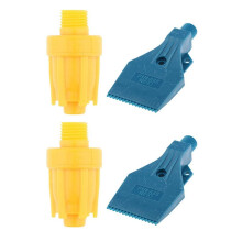 4 Pcs Air Blowing Nozzle 1/4 Inch Male Thread Fan Nozzle Wind Jet Spray Nozzle 3 Hole Flat and Round Shape Nozzle