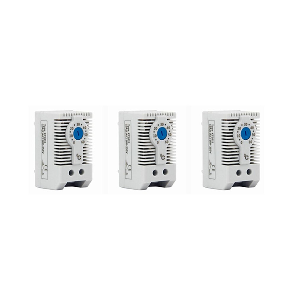 3X Kts011 No Normally Open Adjustable Mechanical Temperature Controller Cabinet Thermostat Din Rail,Used For Cooling 4713276366393