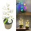 Delicate Crocheted LED Light Potted Plant Cotton-Warm light 3