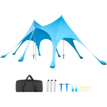 Strandtent - DUOKU - TM001 - 6,1x4x2,8 m - UPF50+ - Zandzakken &amp; aluminium