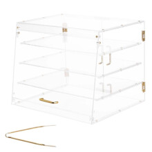 Expositor de Pastelería-Duoku-Vitrina Comercial-4 Niveles en Acrílico Transparente-530x435x415 mm
