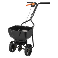 Lannoitelevitin 6,8 kg-Duoku-Säädettävä Levitysleveys 0-3 m-25,4 cm Renkailla-Säädettävä Virtauskontrolli
