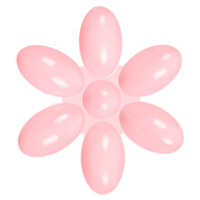 Ciotola per gatto a sei petali, in plastica, rosa, 42x4,5 cm