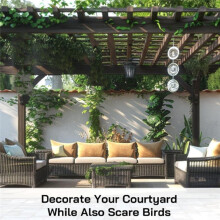 Bird Deterrents for Outside, Reflective 3D Stainless Steel Wind Spinners for Your House, Patio, Orchards