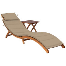 Transatlántica chaise longue, tumbona, cama de jardín, mueble de terraza, mueble de exterior con mesa y