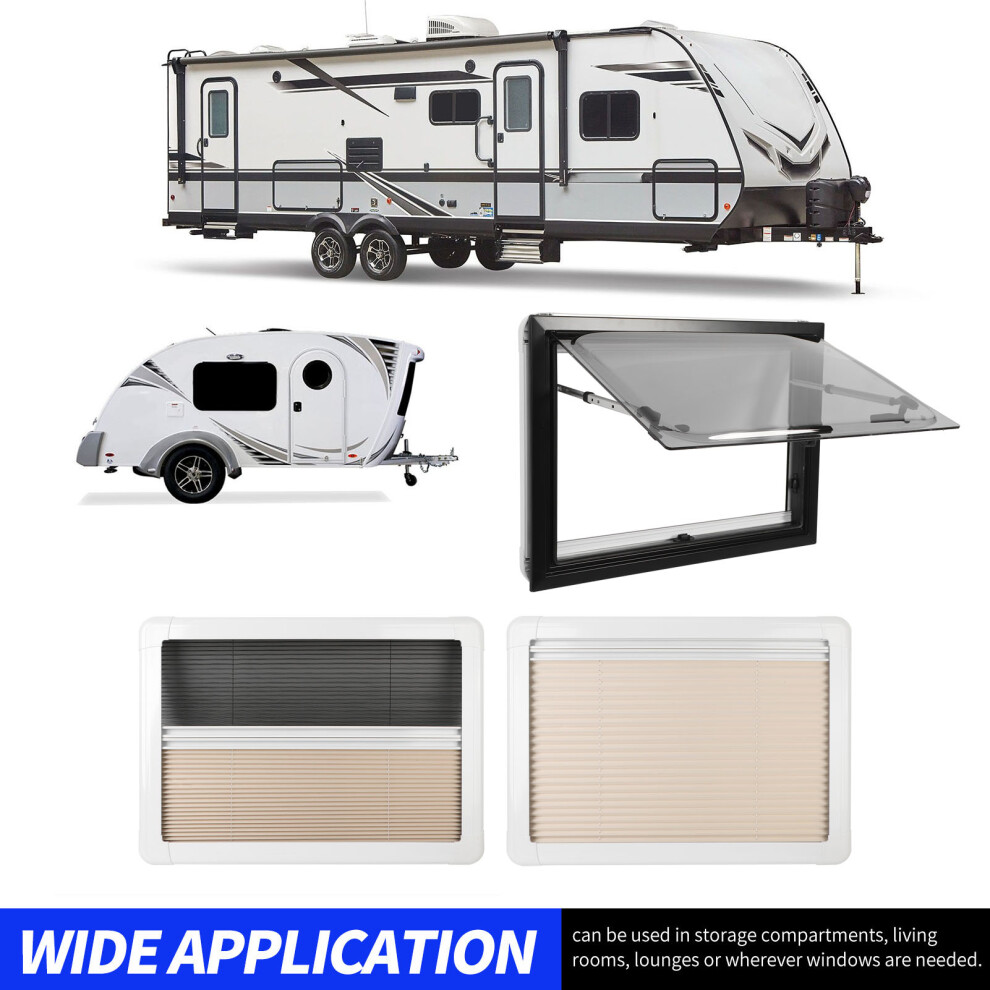 32X20 Inch Rv Push Out Window Uv Proof Black 7293282928060