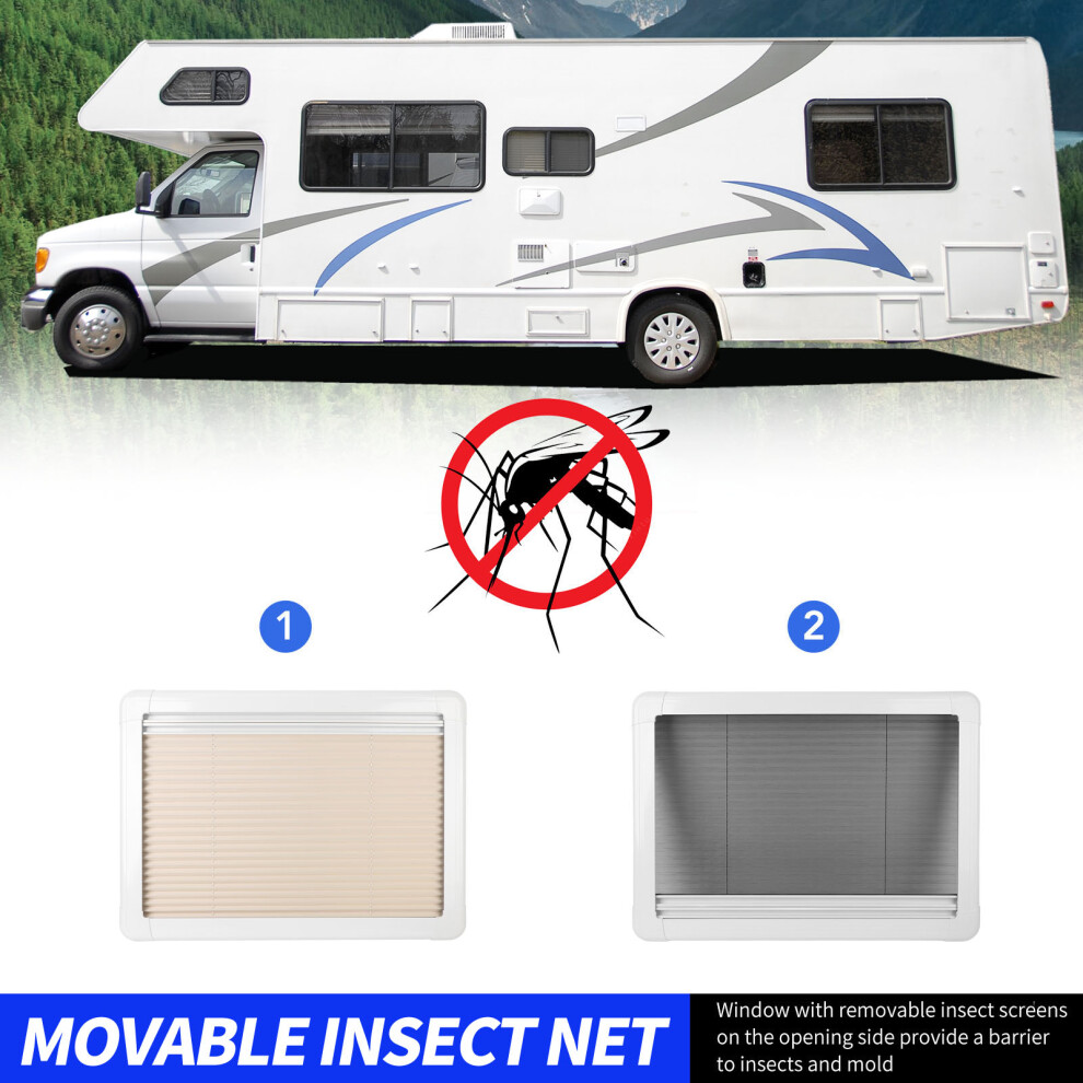 32X20 Inch Rv Push Out Window Uv Proof Black 7293282930322