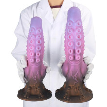 (M) Monster Tentacle Long Dildo Anal Dildo Realistic Huge Silicone Dildo Anal Sex Toy with Suction Cup for G Spot&P Spot Stimulation Alien Butt Plug