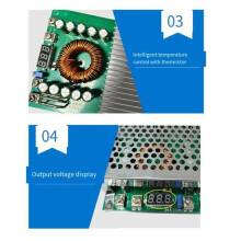 Convertisseur Abaisseur Réglable 1500 W 50 A Alimentation CC-CC 25-90 V à 12 V 48 V 60 V Régulateur de Tension Haute Puissance