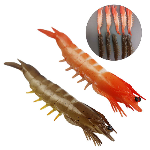 Fake Shrimp Model Artificial Shrimps Figures-red shrimp 1