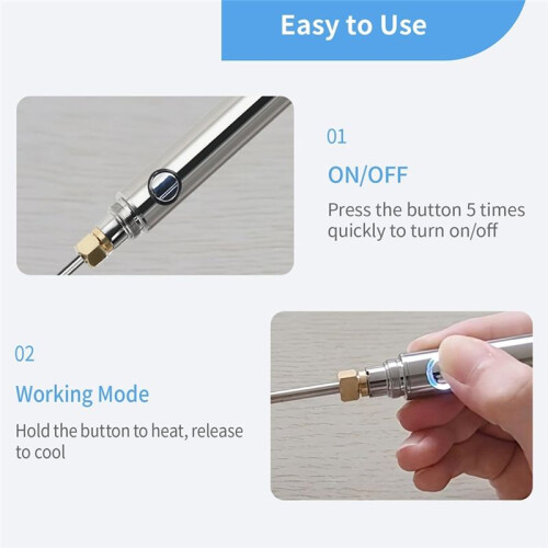 Rechargeable Thread Zapper Tool:Replaceable Tip for Finishing Threads Ends of  Beading,Embroidery,Leather Sewing A 2