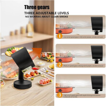 Portable Range Hood -Detachable Filter for Indoor & Outdoor RV Cooking,Kitchen Ventilation for BBQ Grilling Stovetop(US)