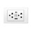 Prise murale USB-C thaïlandaise gain d'espace blanche 2