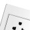 Prise murale USB-C thaïlandaise gain d'espace blanche 3