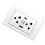 Prise murale USB-C thaïlandaise gain d'espace blanche 11