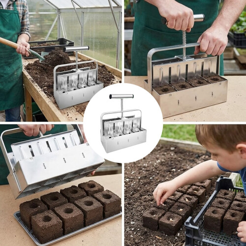 Permanent Two Row Soil Press Designed For Easy Plantlet Transfer 1