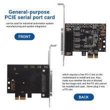 Scheda Porta Seriale PCI-e Pcie un 4 Porte Seriali RS232 Scheda di Espansione un 4 Porte per Controllo Industriale un 9 Pin AX99100 con Cavo