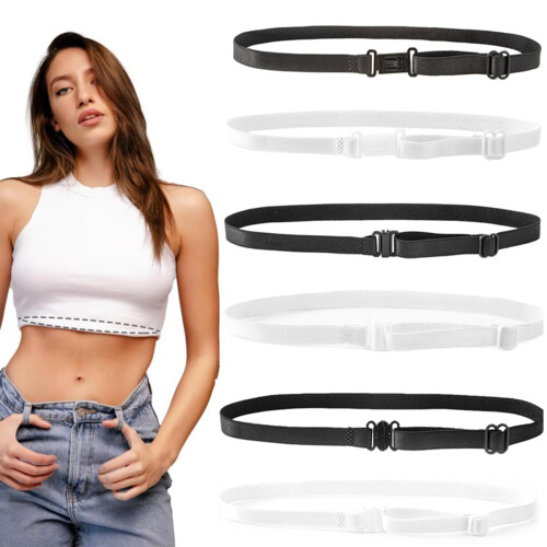 Adjustable Elastic Belt For Kids To Adults-White front buckle 2
